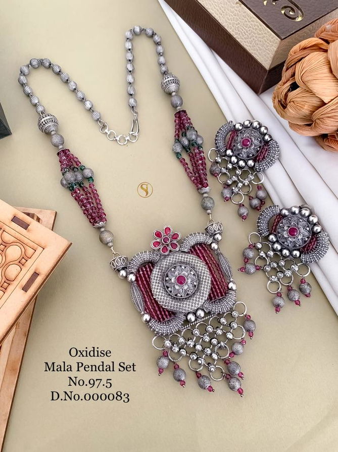 Navaratri Special Oxidise Mala Pendant Set Wholesale Shop In Surat
